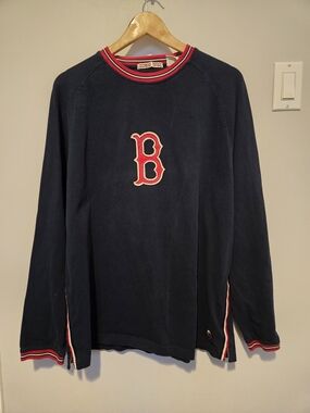 Boston Red Sox Navy Long-Sleeve Pullover Sweater